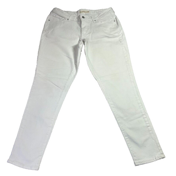 Levis Jeans Womens 711 Skinny 16W White Denim Mid Rise - Picture 1 of 10